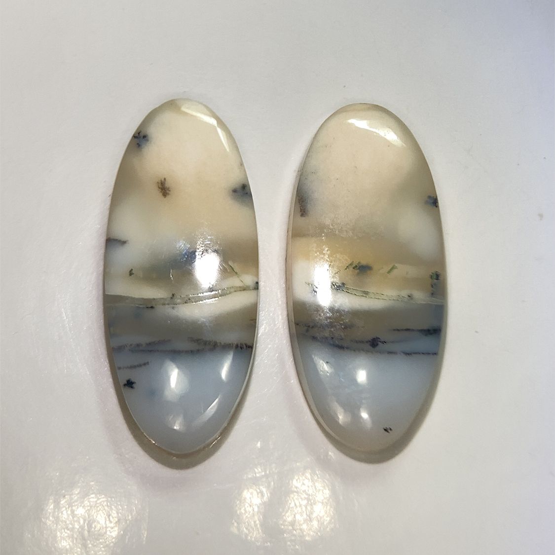 Agate Chalcedony Set of Two