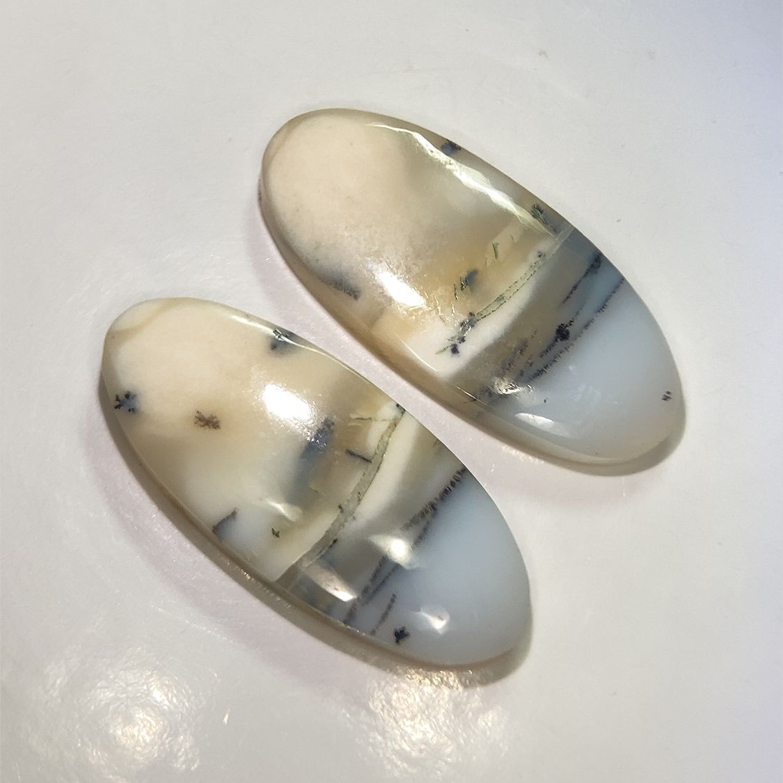 Agate Chalcedony Set of Two