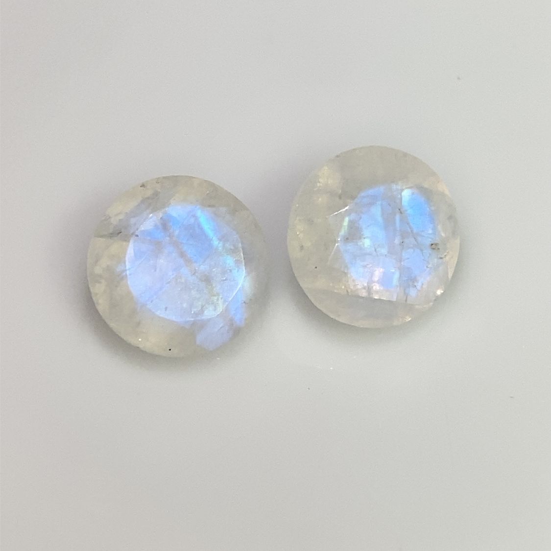 Moonstone Labradorite Feldspar Set of Two