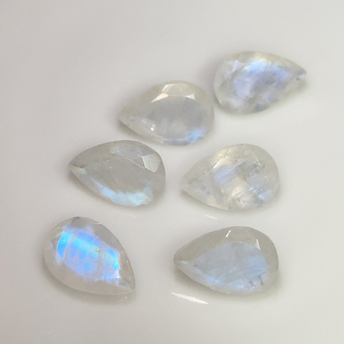 Moonstone Labradorite Feldspar Set of Six